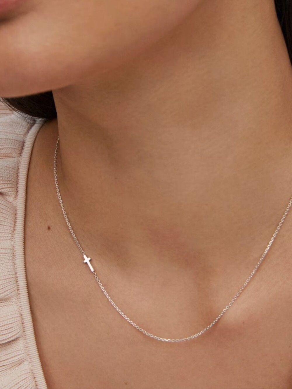 Kendra Scott 925 Sterling Inline Cross Necklace